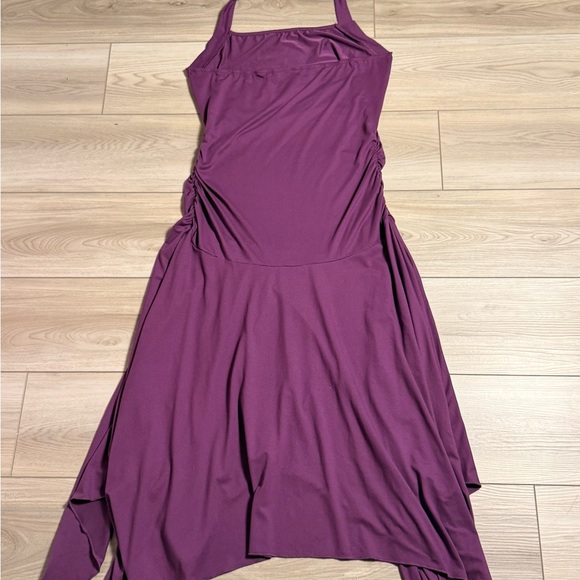 SHEIN Asymmetrical Purple Halter Dress - Picture 6 of 6